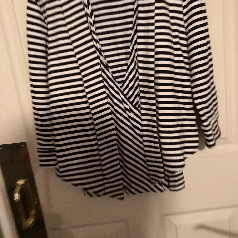 Black and White Striped Jacket with Tank white House Black Market